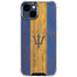Barbados Flag Dark Wood iPhone 15 Clear Case